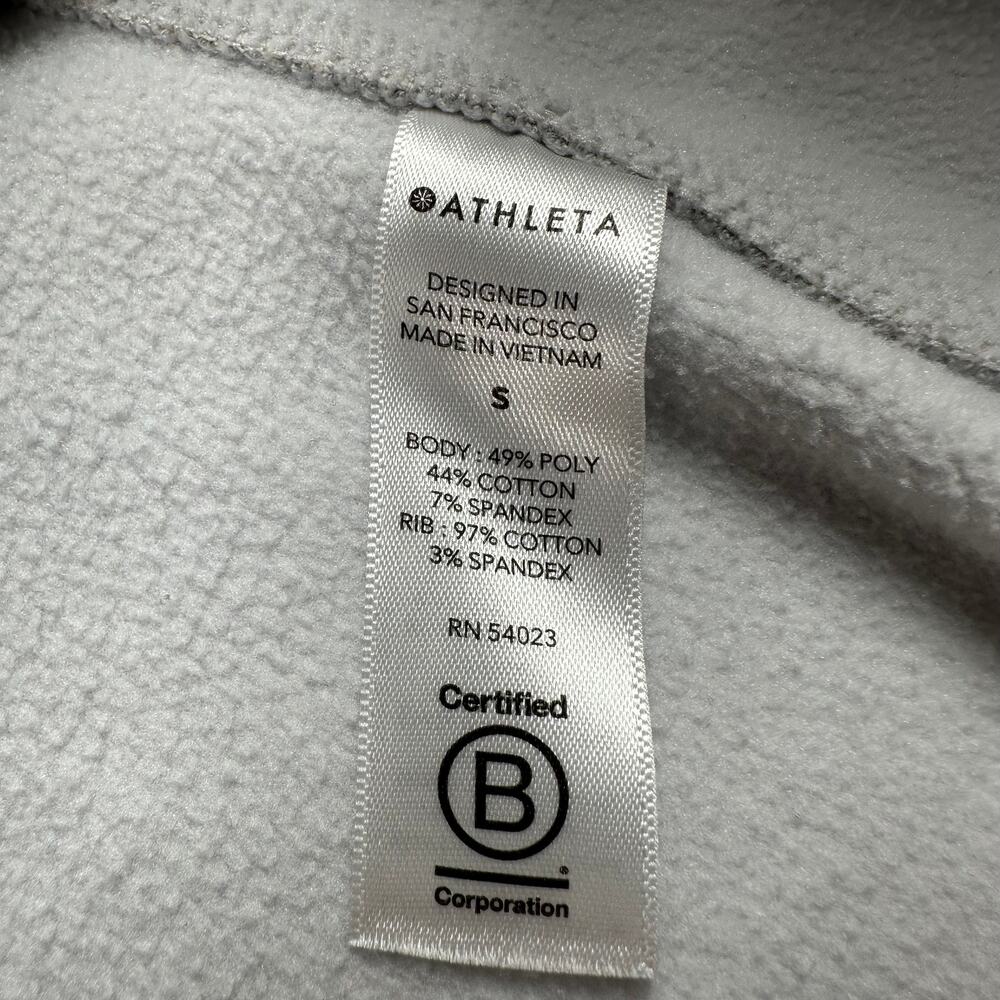 Athleta Jacket Womens Small White Gray Triumph Hoodie Camo Full Zip Athletic - Picture 5 of 8